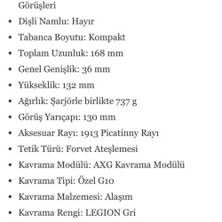 sig p365 axg legion Sıfır