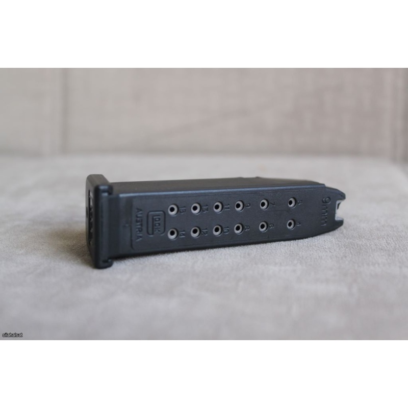 Orijinal GLOCK 9x19mm 15 Mermi Kapasiteli Çift Sıra Şarjör (G19,G17 ailesi,G26, G34, G45)