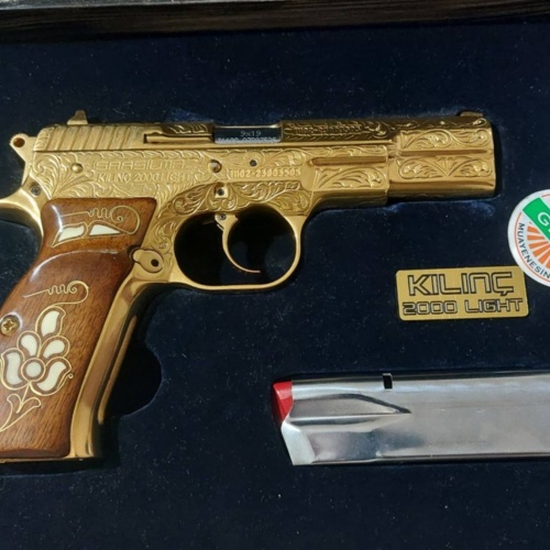 EMEKLİ EMNİYET GÖREVLİSİNDEN SIFIR AYARINDA ALTIN KAPLAMA İŞLEMELİ SARSILMAZ KILINÇ 2000 LIGHT