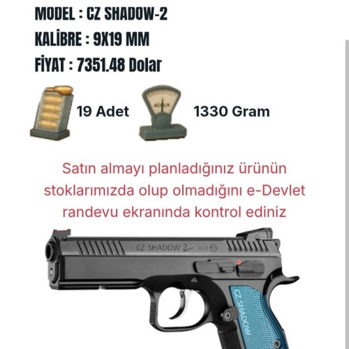 CZ SHADOW-2 19X9 MM 19 MERMİ