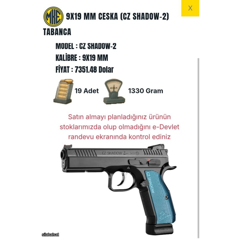 CZ SHADOW-2 19X9 MM 19 MERMİ
